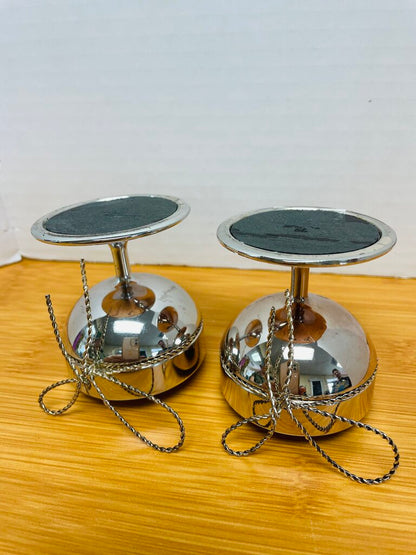 VERA WANG LOVE KNOTS TEA LIGHT HOLDER SET OF 2 5"x2"
