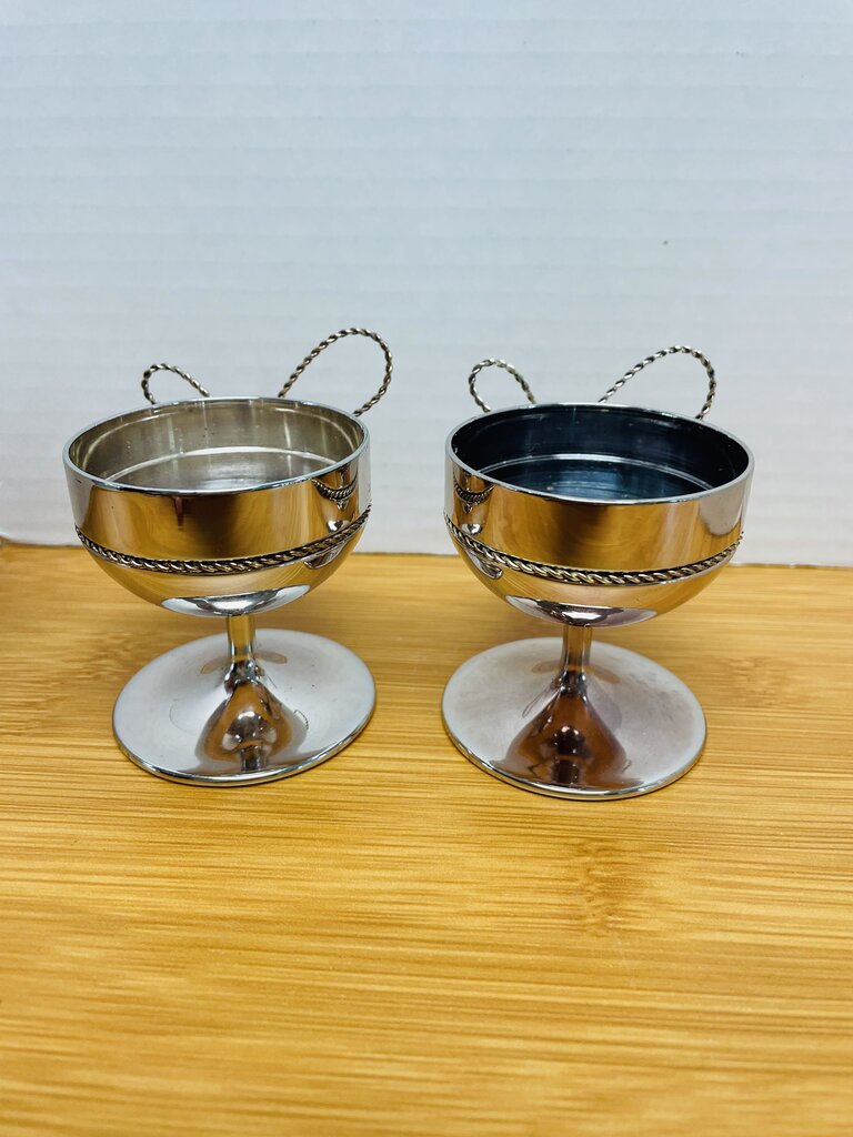 VERA WANG LOVE KNOTS TEA LIGHT HOLDER SET OF 2 5"x2"