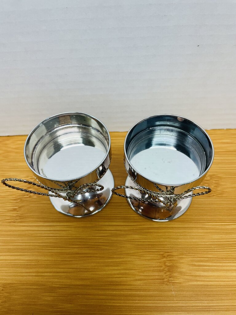 VERA WANG LOVE KNOTS TEA LIGHT HOLDER SET OF 2 5"x2"