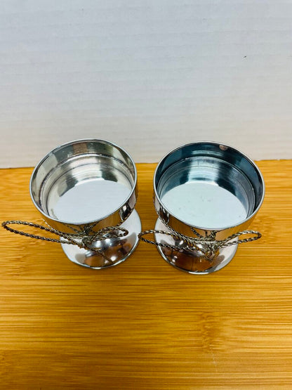 VERA WANG LOVE KNOTS TEA LIGHT HOLDER SET OF 2 5"x2"