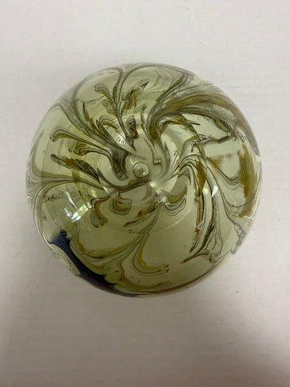 VINTAGE GLASS ORB SIGNED BUD VASE