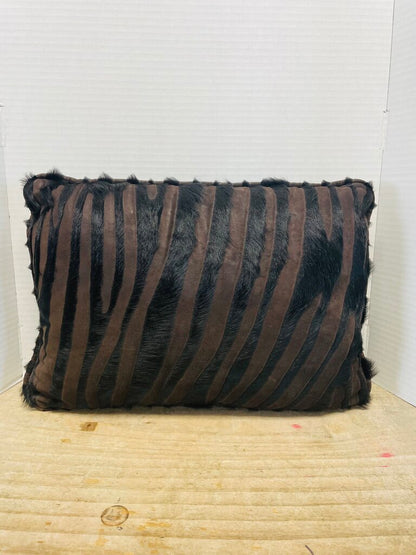 LEATHER AND HIDE PILLOW