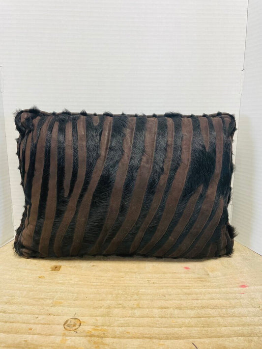 LEATHER AND HIDE PILLOW