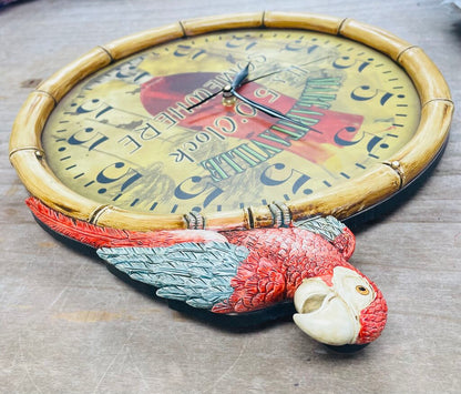 VINTAGE MARGARITAVILLE 5 OCLOCK SOMEWHERE CLOCK 12.5"