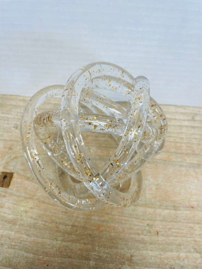 GOLD AND GLASS KNOT BALL