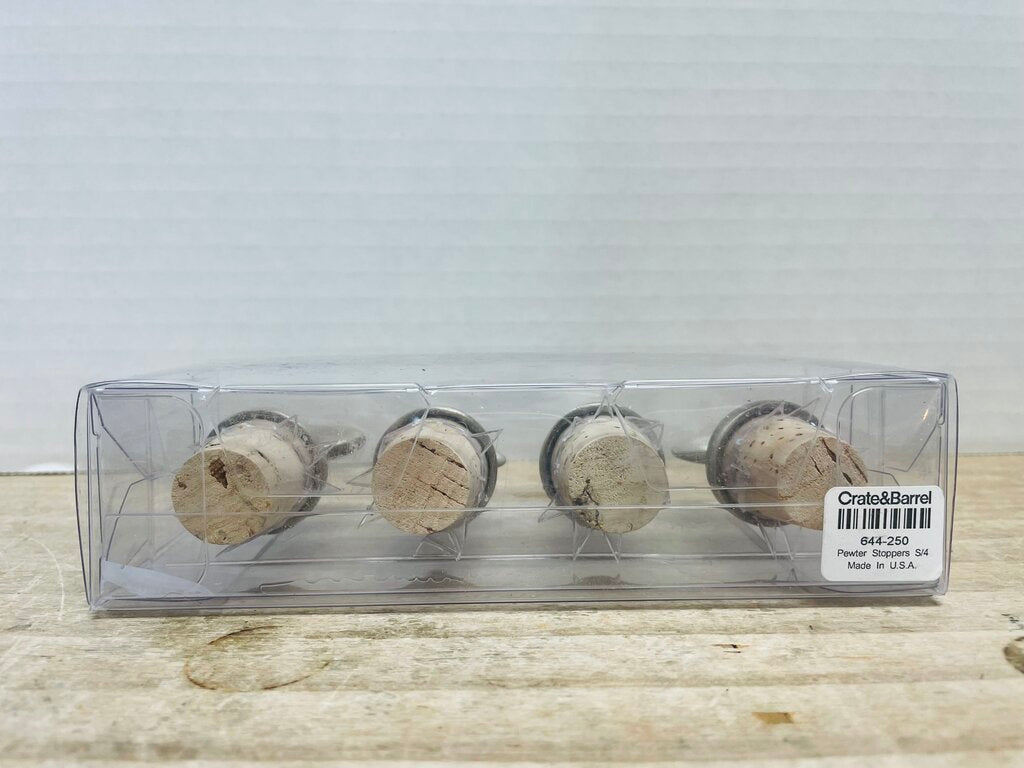 CRATE AND BARREL CARD THEMED BOTTLE STOPPER SET NEW