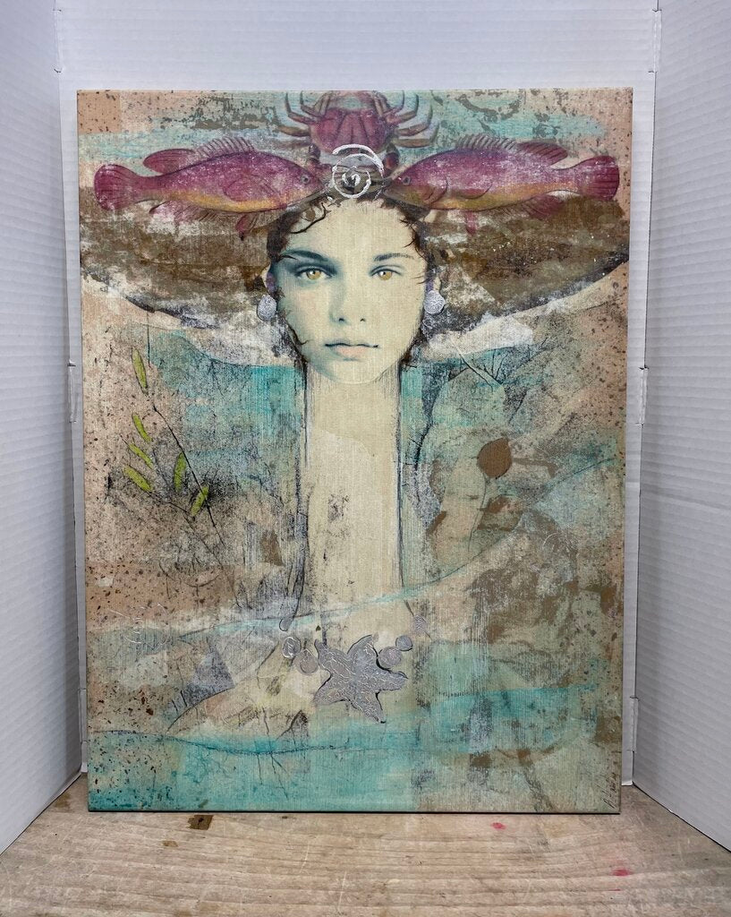 LOCAL NAPLES ARTIST BONNY HAWLEY QUEEN OF THE SEA 24"x18"