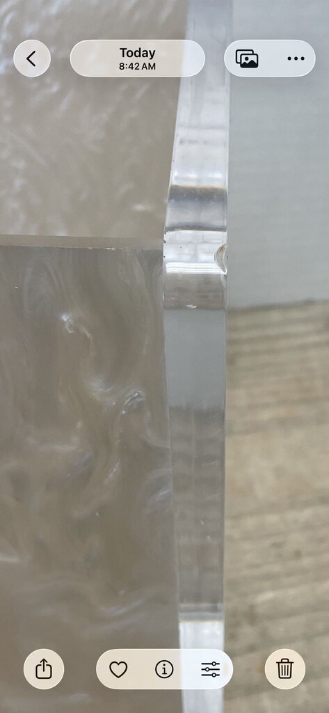 VINTAGE R & L ENTERPRISES LUCITE TRASH CAN