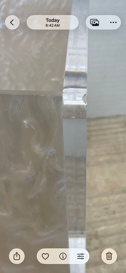 VINTAGE R & L ENTERPRISES LUCITE TRASH CAN