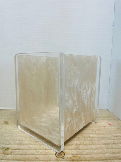 VINTAGE R & L ENTERPRISES LUCITE TRASH CAN