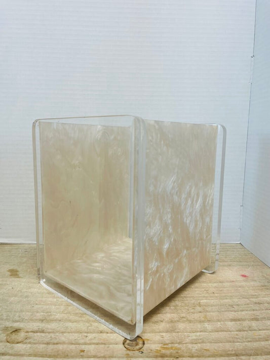VINTAGE R & L ENTERPRISES LUCITE TRASH CAN