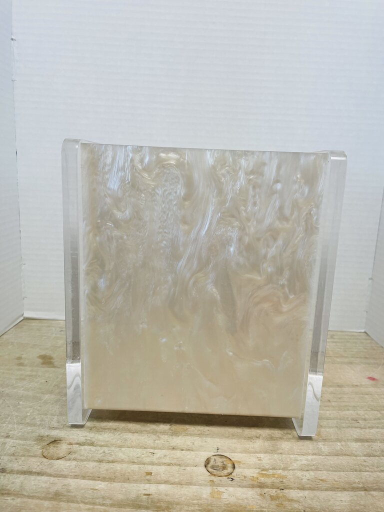 VINTAGE R & L ENTERPRISES LUCITE TRASH CAN