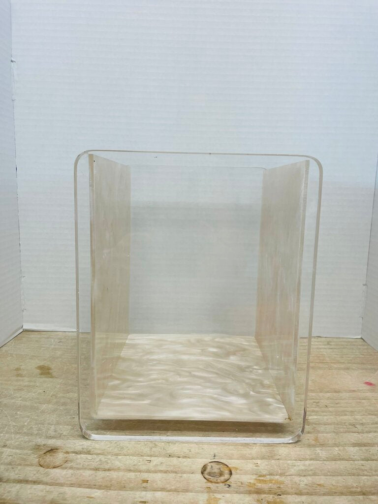 VINTAGE R & L ENTERPRISES LUCITE TRASH CAN