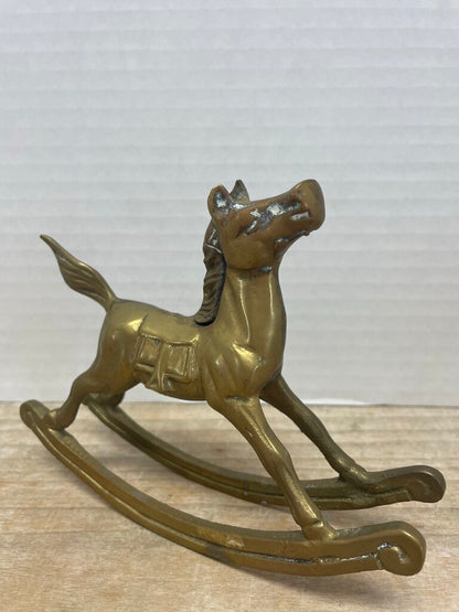BRASS ROCKING HORSE WING TAIL 4.5" x 6.25"