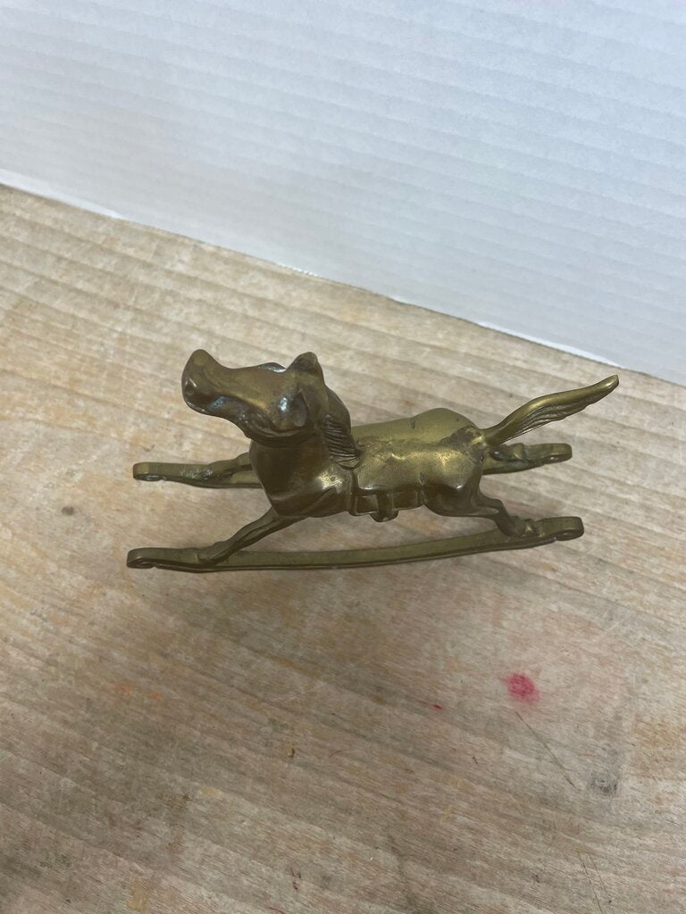BRASS ROCKING HORSE WING TAIL 4.5" x 6.25"