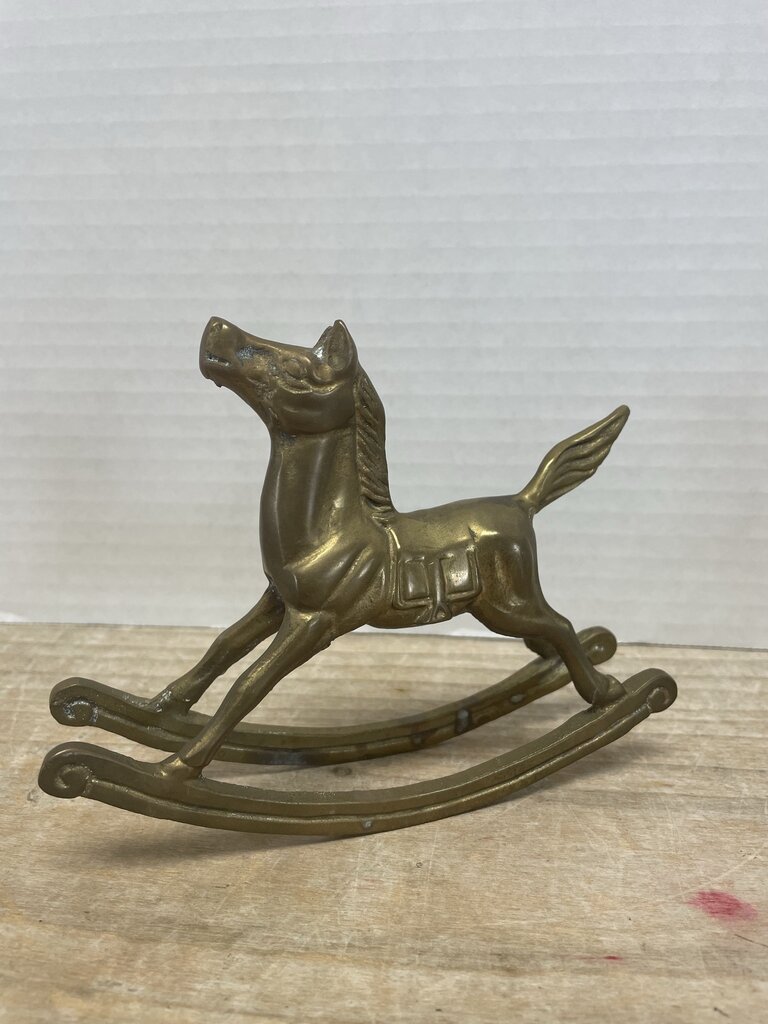 BRASS ROCKING HORSE WING TAIL 4.5" x 6.25"