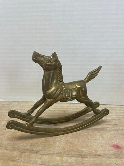BRASS ROCKING HORSE WING TAIL 4.5" x 6.25"