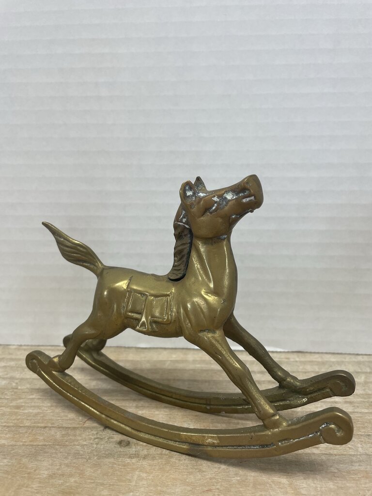 BRASS ROCKING HORSE WING TAIL 4.5" x 6.25"