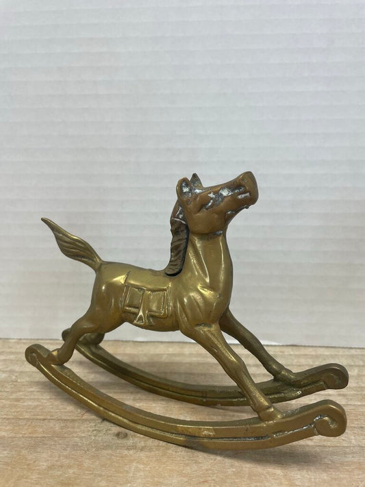 BRASS ROCKING HORSE WING TAIL 4.5" x 6.25"