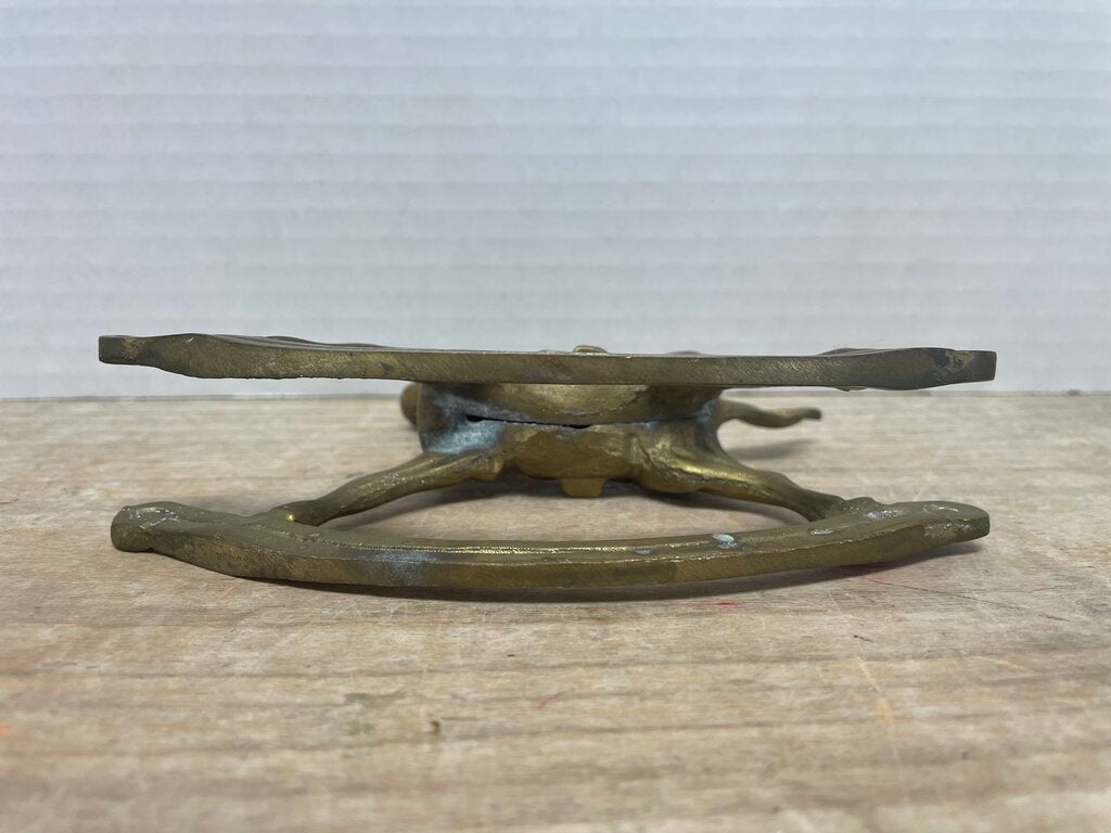 BRASS ROCKING HORSE WING TAIL 4.5" x 6.25"