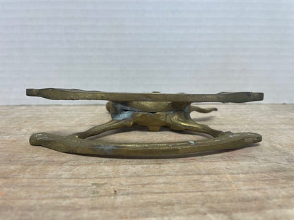 BRASS ROCKING HORSE WING TAIL 4.5" x 6.25"