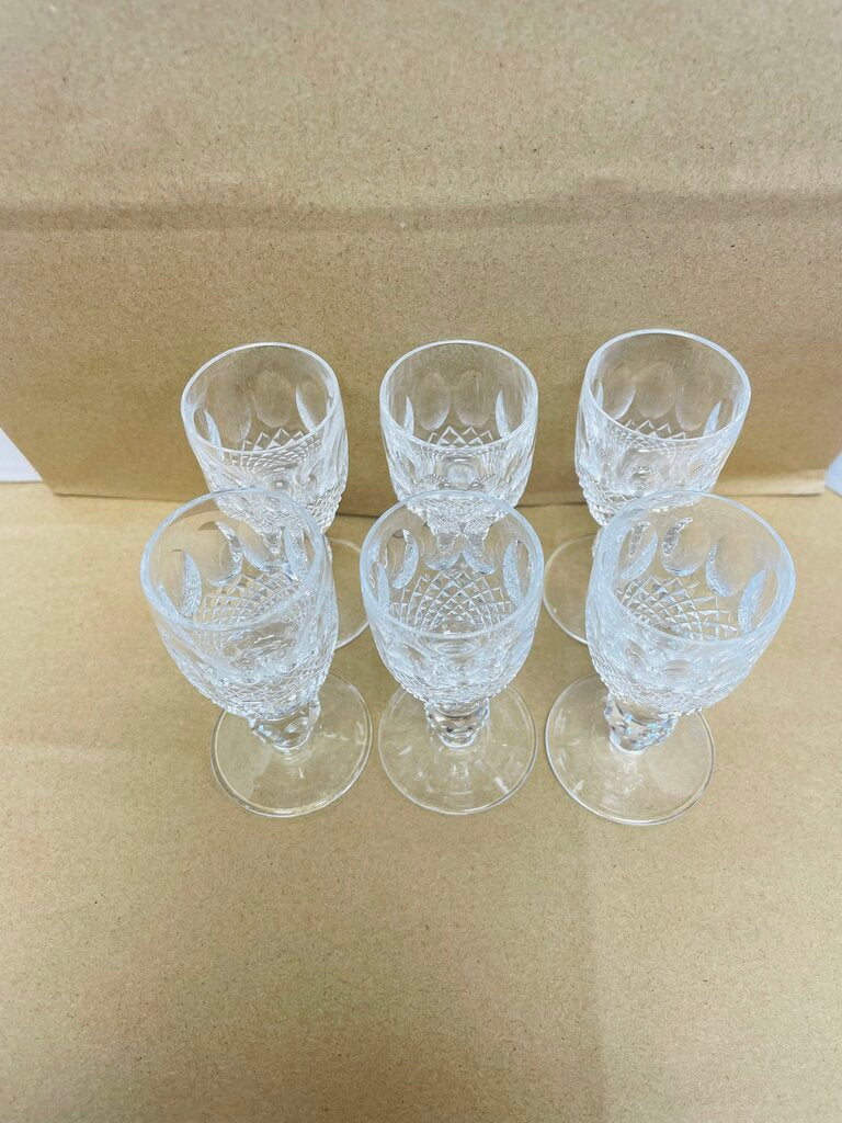 WATERFORD CRYSTAL COLLEEN CORDIALS SHOT GLASSES SET OF 6 3.25"