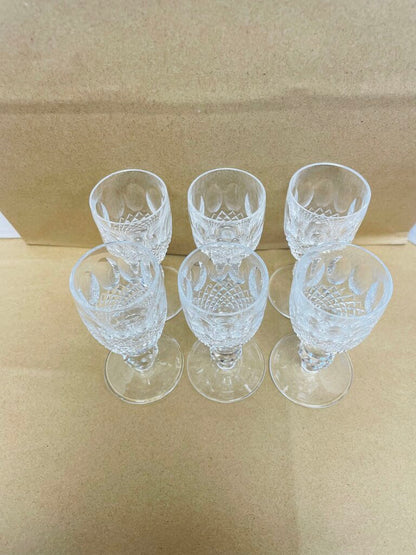 WATERFORD CRYSTAL COLLEEN CORDIALS SHOT GLASSES SET OF 6 3.25"