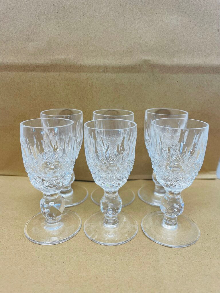 WATERFORD CRYSTAL COLLEEN CORDIALS SHOT GLASSES SET OF 6 3.25"