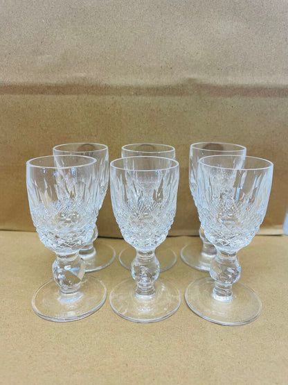 WATERFORD CRYSTAL COLLEEN CORDIALS SHOT GLASSES SET OF 6 3.25"