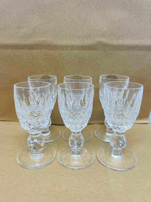 WATERFORD CRYSTAL COLLEEN CORDIALS SHOT GLASSES SET OF 6 3.25"