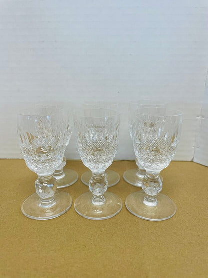 WATERFORD CRYSTAL COLLEEN CORDIALS SHOT GLASSES SET OF 6 3.25"