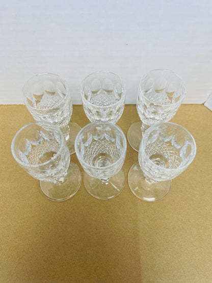 WATERFORD CRYSTAL COLLEEN CORDIALS SHOT GLASSES SET OF 6 3.25"