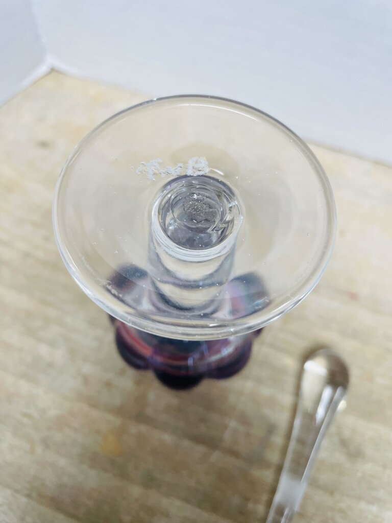 TWB SIGNED PERFUME BOTTLE PINK AND BLUE SWIRL
