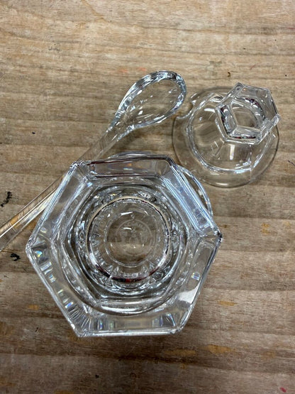 BACCARAT MISSOURI MUSTARD JAR W/ SPOON
