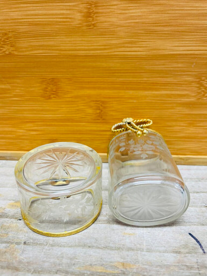 VINTAGE GOLD RIMMED ASHTRAY AND MATCHSTICK HOLDER