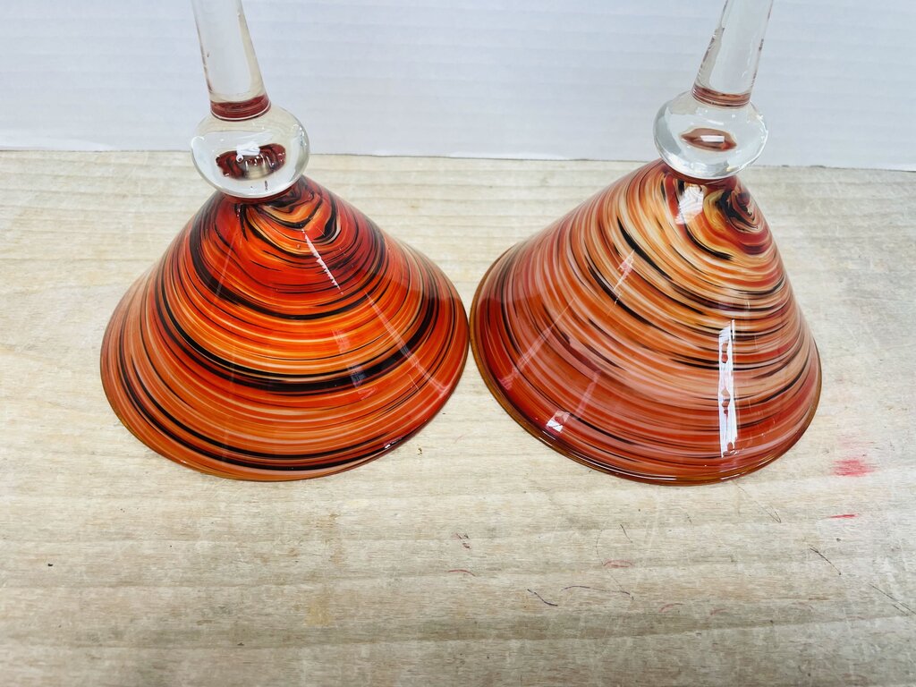 HAND BLOWN RED MARTINI GLASS AND SHAKER SET OF 3