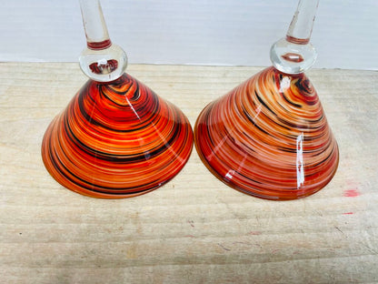 HAND BLOWN RED MARTINI GLASS AND SHAKER SET OF 3