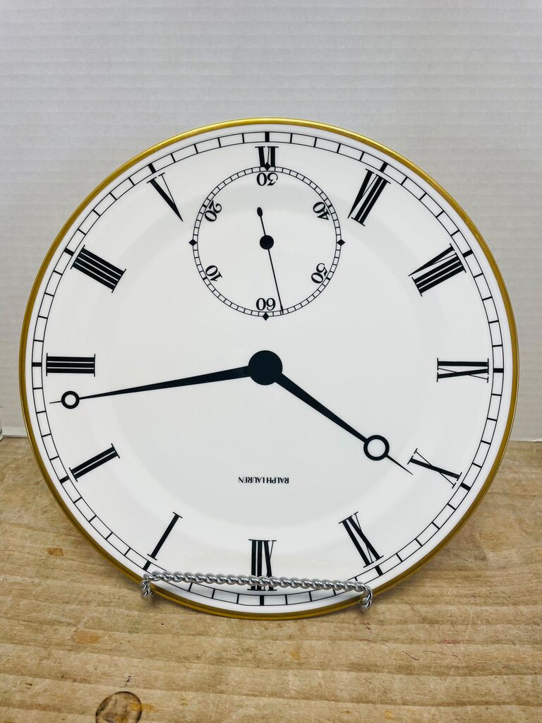 RALPH LAUREN CLOCK CHARGER 12"