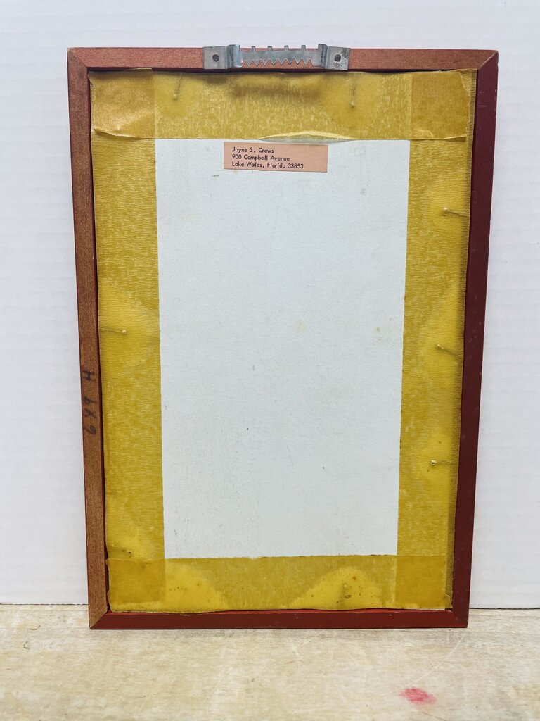 SIGNED WATERCOLOR RED APPLE WALL ART