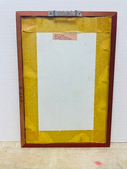 SIGNED WATERCOLOR RED APPLE WALL ART