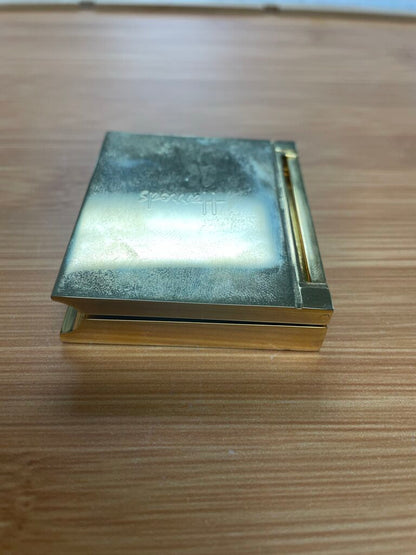 HARRODS SOLID BRASS MINIATURE FOLDABLE CLOCK 2.25" TALL