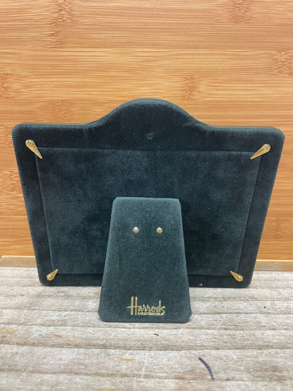 HARRODS GREEN PICTURE FRAME GOLD EMBLEM IN BOX 4"x6"
