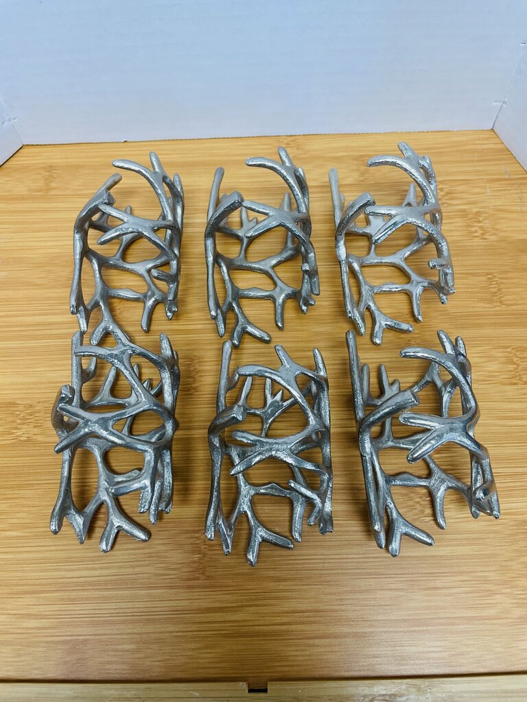 METAL NAPKIN RINGS SET OF 6