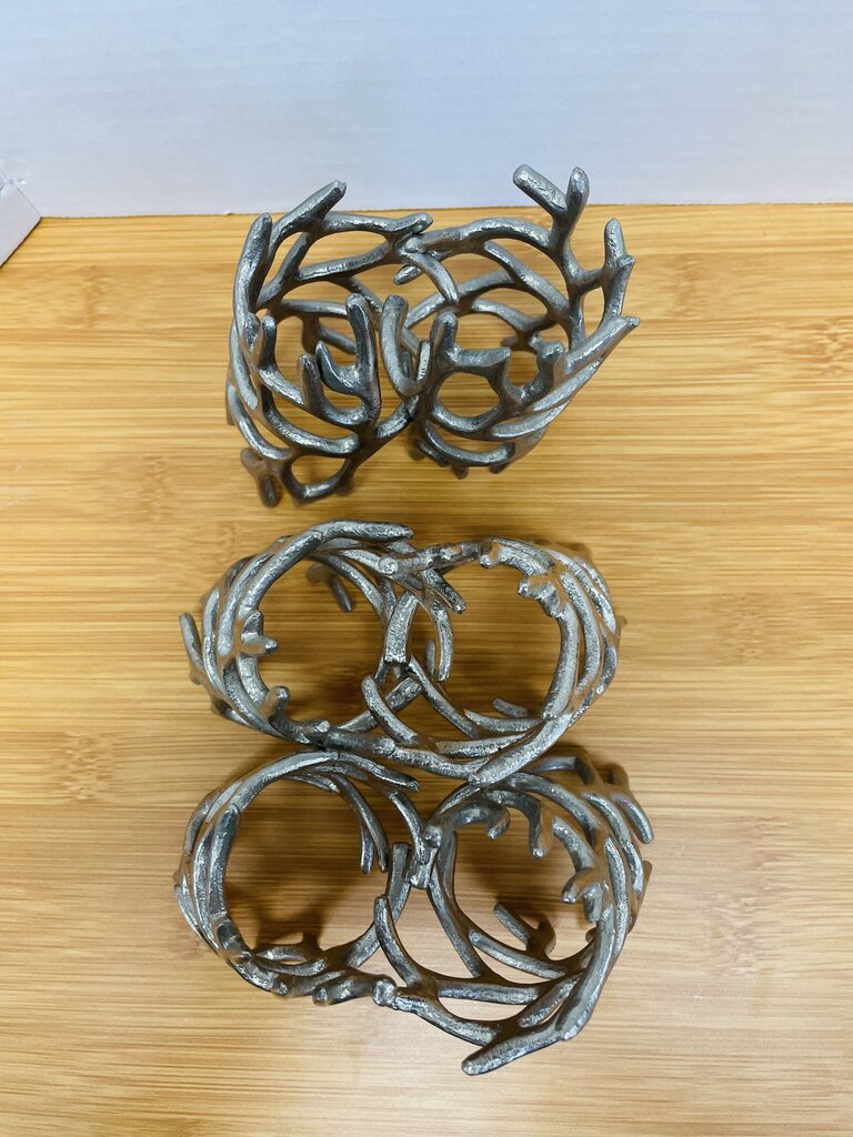 METAL NAPKIN RINGS SET OF 6