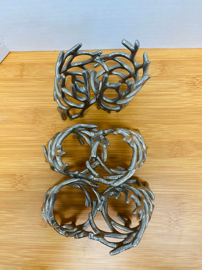 METAL NAPKIN RINGS SET OF 6
