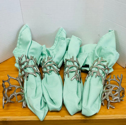 METAL NAPKIN RINGS SET OF 6