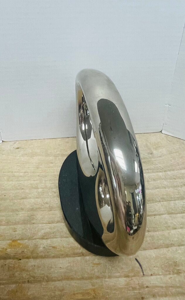 DWELL STUDIOS BY GLOBAL VIEWS SILVER TONE AND MARBLE BASE SCULPTURE