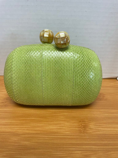 JENNY POLANCO GREEN CLUTCH