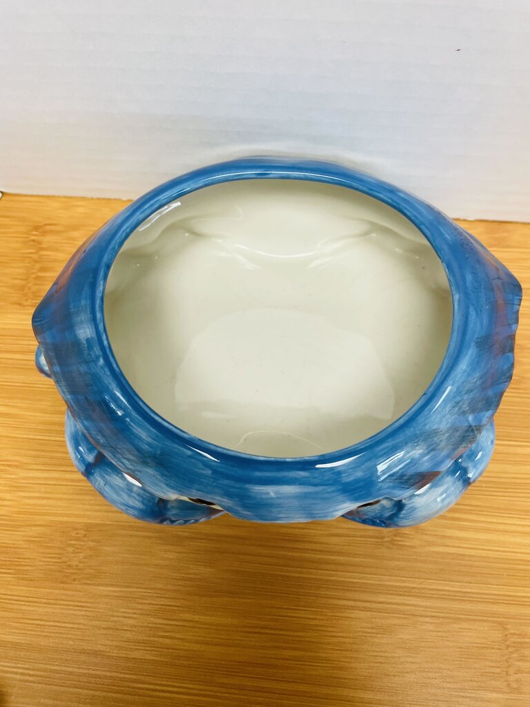 RARE CERAMIC KATE McROSTIE CRAP DIP BOWL WITH SPREADER