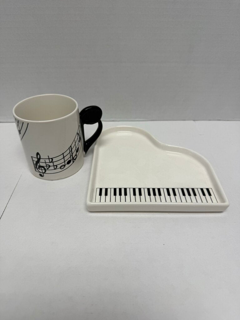 SHAFFORD PIANO PLATE AND CUP SET OF 10